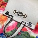 Gucci Zumi Ostrich Pattern Small Top Handle Bag 569712 White 2019