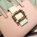 Gucci Bamboo Buckle With Pearl Top Handle Bag 453756 Pink 2017