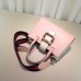 Gucci Bamboo Buckle With Pearl Top Handle Bag 453756 Pink 2017