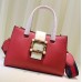 Gucci Bamboo Buckle With Pearl Top Handle Bag 453756 Red 2017