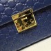 GUCCI PADLOCK SINATURE TOP HANDLE BAG 453188 BLUE 2017