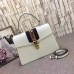 Gucci Sylvie leather top handle Medium Bag 431665 White(KDL-722504)