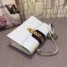 Gucci Sylvie leather top handle Medium Bag 431665 White(KDL-722504)