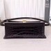 Gucci Sylvie crocodile pattern top handle bag 431665 Black(KDL-722705)