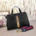 Gucci Sylvie leather top handle bag 453790 Black(KDL-722707)