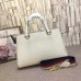 Gucci Sylvie leather top handle bag 453790 White(KDL-722708)