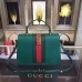 Gucci Sylvie leather top handle bag 431665 in green leather