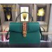 Gucci Sylvie leather top handle bag 431665 in green leather