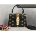 Gucci Sylvie Web Bee Star Mini Leather Bag 470270 Black 2018