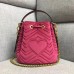 Gucci GG Marmont Quilted Velvet Bucket Top Handle Bag 476674 Pink 2018