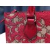 Gucci Arabesque canvas top handle bag red 409531