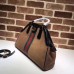 Gucci RE(BELLE) Suede Medium Top Handle Bag ‎516459 Brown 2018