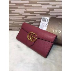 Gucci GG Marmont Continental Wallet 400586 Burgundy