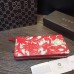 Gucci Arabesque canvas zip around wallet 410102 Red