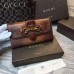 Gucci Lady Web leather continental wallet 382274 Brown