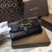 Gucci Lady Web leather continental wallet 382274 Black