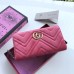 Gucci GG Marmont Velvet Zip Around Wallet 443123 Pink