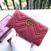 Gucci GG Marmont Velvet Zip Around Wallet 443123 Pink