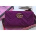 Gucci GG Marmont Velvet Zip Around Wallet 443123 Purple