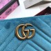 Gucci GG Marmont Velvet Zip Around Wallet 443123 Light Blue