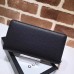 Gucci Print Vintage Logo Grained Leather Zip Around Wallet 496317 Black 2017