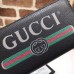 Gucci Print Vintage Logo Grained Leather Zip Around Wallet 496317 Black 2017