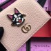 Gucci Leather Card Case with Boston Terriers Bosco 499325 Nude 2018