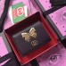 Gucci Leather Card Case With Butterfly 499361 Black 2018