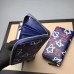 Gucci Ghost Calfskin Leather Zip Around Wallet 457012 Blue 2017