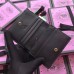 Gucci GG Marmont Metal Butterfly Studs Card Case 466492 Black 2017