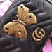 Gucci GG Marmont Metal Butterfly Studs Card Case 466492 Black 2017