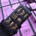 Gucci GG Marmont Metal Insects Studs Zip Around Wallet 443123 Black 2017