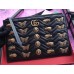 Gucci GG Marmont Metal Insects Studs Pouch Clutch Bag 476440 Black 2017