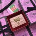 Gucci GG Marmont Metal Butterfly Studs Card Case 466492 Nude Pink 2017