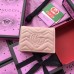 Gucci GG Marmont Metal Cicadas  Studs Card Case 466492 Nude Pink 2017