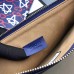 Gucci Ghost Calfskin Leather Zip Pouch 457010 Blue 2017