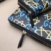 Gucci Ghost Calfskin Leather Zip Around Wallet 457012 Black 2017