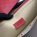 Gucci Ghost Calfskin Leather Zip Pouch 457010 Red 2017