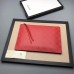 Gucci Ghost Calfskin Leather Zip Pouch 457010 Red 2017