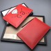 Gucci Ghost Calfskin Leather Diamond Print Zip Pouch 457010 Red 2017