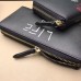 Gucci Ghost Calfskin Leather Letter Print Zip Around Wallet 457012 Black 2017