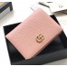 Gucci Leather Card Case ‎456126 Pink