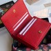 Gucci Leather Card Case ‎456126 Red