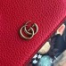 Gucci Leather Card Case ‎456126 Red