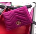 Gucci GG Marmont Velvet Card Case 466492 Hot Pink