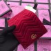 Gucci GG Marmont Velvet Card Case 466492 Red