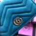 Gucci GG Marmont Velvet Card Case 466492 Blue