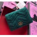 Gucci GG Marmont Velvet Card Case 466492 Green