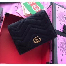 Gucci GG Marmont Velvet Card Case 466492 Black