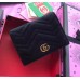 Gucci GG Marmont Velvet Card Case 466492 Black